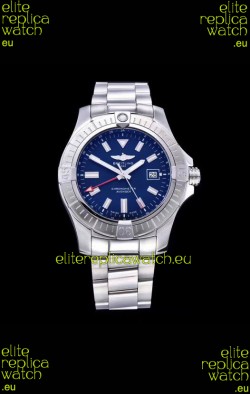 Breitling Avenger 43 Automatic Blue Dial Steel Strap 1:1 Mirror Swiss Replica Watch 