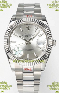 Rolex Datejust Cal.3235 Movement Swiss Watch 1:1 Mirror Replica 904L Steel 41MM - Steel Dial 