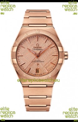 Omega Co-Axial Constellation Rose Gold Meteorite Dial 1:1 Mirror Replica 41MM