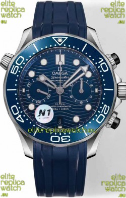 Omega Seamaster Co-Axial Master Chronograph Stainless Steel Blue Strap 44MM 1:1 Mirror Replica