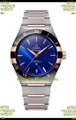 Omega Co-Axial Constellation Two Tone Blue Burgundy Dial 1:1 Mirror Replica 41MM