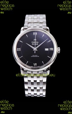 Omega De Ville Prestige Co-Axial 36.8MM Black Dial 1:1 Swiss Mirror Replica Watch 