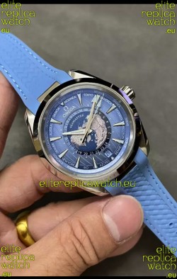 Omega Seamaster Aquaterra 150M Worldtimer Summer Blue 1:1 Mirror Replica Watch
