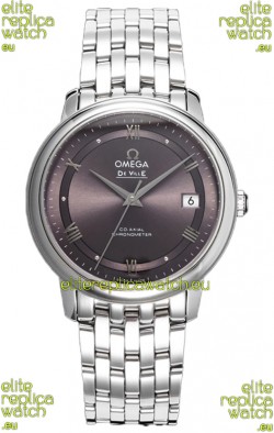 Omega De Ville Co-Axial Chronometer 36.8MM Swiss Replica Watch in Grey Dial 