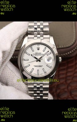 Rolex Datejust 41MM Cal.3135 Movement Swiss Replica Watch in 904L Steel Casing White Dial