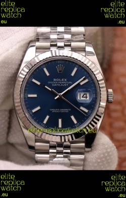 Rolex Datejust 41MM Cal.3135 Movement Swiss Replica Watch in 904L Steel Casing Blue Dial