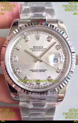Rolex Datejust 41MM Cal.3135 Movement Swiss Replica Watch in 904L Steel / Steel Dial