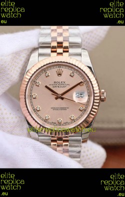 Rolex Datejust 41MM Cal.3135 Movement Swiss Replica Watch in 904L Steel Two Tone Champange Dial