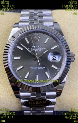Rolex Datejust 41MM Cal.3135 Movement Swiss Replica Watch in 904L Steel / Grey Dial
