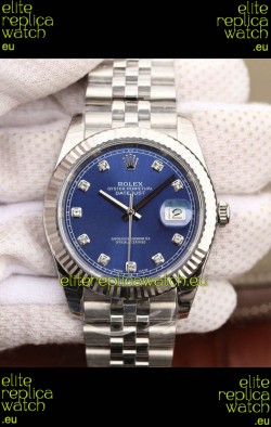 Rolex Datejust 41MM Cal.3135 Movement Swiss Replica Watch in 904L Steel / Blue Dial