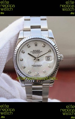 Rolex Datejust 41MM Cal.3135 Movement Swiss Replica Watch in 904L Steel Pearl Dial