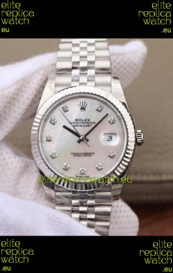 Rolex Datejust 41MM Cal.3135 Movement Swiss Replica Watch in 904L Steel Pearl Dial