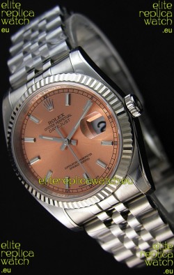 Rolex Datejust 36MM Cal.3135 Movement Swiss Replica Champange Dial Jubilee Strap - Ultimate 904L Steel Watch 