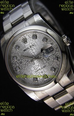 Rolex Datejust 36MM Cal.3135 Movement Swiss Replica Watch in Steel White Steel Dial