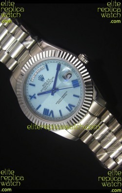 Rolex Day Date Light Blue Dial Replica Watch 40MM - 3255 Swiss Movement