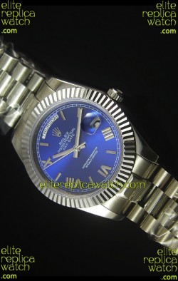 Rolex Day Date Dark Blue Dial Replica Watch 40MM - 3255 Swiss Movement