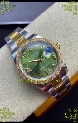 Rolex Datejust 126283RBR-0012 36MM Swiss 1:1 Mirror Replica in 904L Green Dial