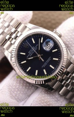 Rolex Datejust 126234 36MM Swiss Replica in 904L Steel in Blue Dial 1:1 Mirror Replica