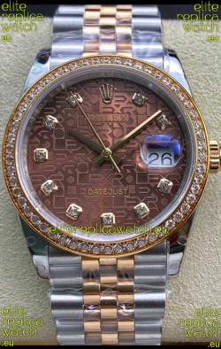 Rolex Datejust 126281 36MM Swiss Replica in 904L Steel in Brown Dial 1:1 Mirror Replica
