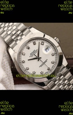 Rolex Datejust 41MM Cal.3135 Swiss 1:1 Mirror Replica Watch in 904L Steel Casing White Dial