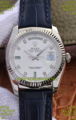 Rolex Day Date 904L Steel Casing Watch in Steel Dial 36MM - 1:1 Mirror Quality 