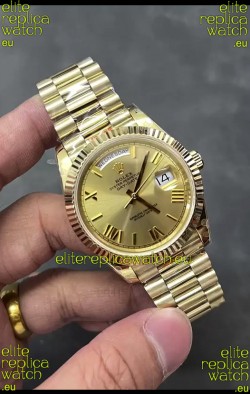 Rolex Day Date Presidential 18K Rose Gold Watch 40MM - Gold Dial 1:1 Mirror Quality