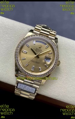 Rolex Day Date 40MM 1:1 Rose Gold in Gold Dial 1:1 Mirror Replica Watch