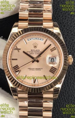 Rolex Day Date Presidential 904L Steel Rose Gold 40MM - Rose Gold Dial 1:1 Mirror Quality Watch