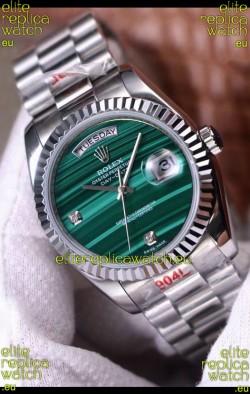 Rolex Day Date Presidential 904L Steel 36MM - Malachite Dial 1:1 Mirror Quality Watch