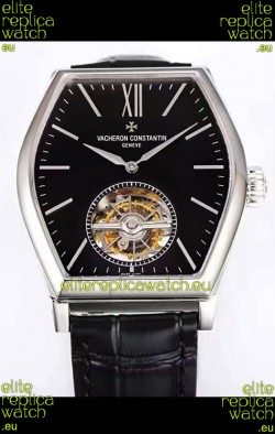 Vacheron Constantin Malte Tourbillon 1:1 Mirror Stainless Steel Swiss Replica Black Dial 