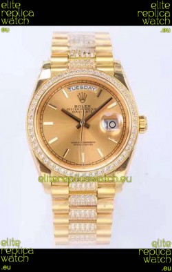 Rolex Day Date Presidential 18K Yellow Gold Watch 36MM - Gold Dial 1:1 Mirror Quality Watch