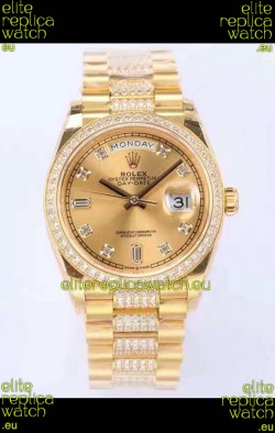 Rolex Day Date Presidential 18K Yellow Gold Watch 36MM - Gold Dial 1:1 Mirror Quality Watch