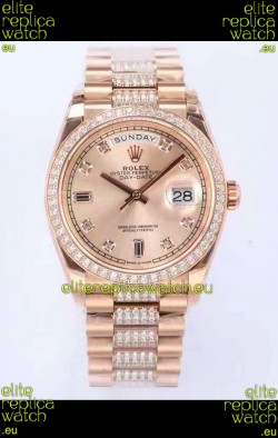Rolex Day Date Presidential Rose Gold Watch 36MM - Rose Gold Dial 1:1 Mirror Quality Watch