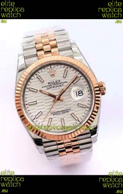 Rolex Datejust Fluted-Motif Dial 41MM Cal.3135 Movement Swiss Replica Watch in 904L Two Tone Casing