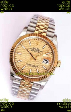 Rolex Datejust Fluted-Motif Dial 41MM Cal.3135 Movement Swiss Replica Watch in 904L Two Tone Casing