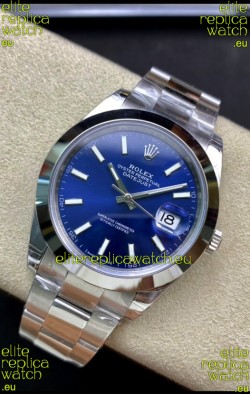 Rolex Datejust 126300 41MM Cal.3135 Swiss 1:1 Mirror Replica Watch in 904L Blue Dial