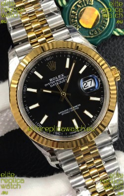 Rolex Datejust 126333 41MM Cal.3135 Swiss 1:1 Mirror Replica Watch in 904L Black Dial 