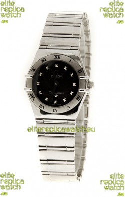 Omega Constellation Ladies Swiss Watch in Black Dial