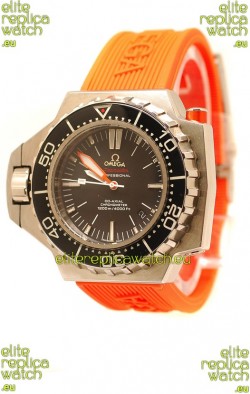 Omega Seamaster Ploprof 1200M Swiss Watch in Orange Strap