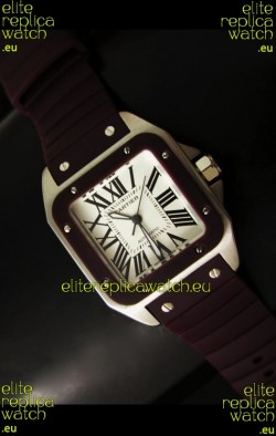 Cartier Santos Swiss Replica Watch in White Dial