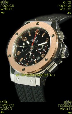 Hublot Big Bang Swiss Replica Watch in Rose Gold Bezel