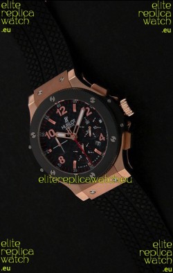 Hublot Big Bang Limited Edition Swiss Red Gold Watch with Ceramic Bezel