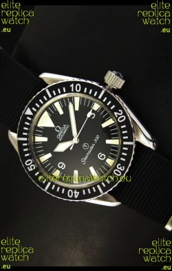 Omega Seamaster 300 R-Navy Black Dial Swiss Watch with Navy Strap