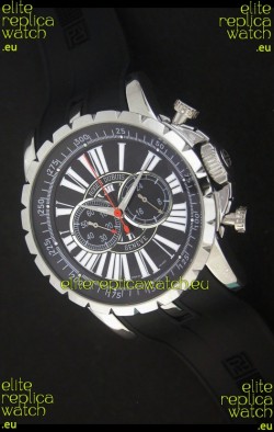 Roger Dubius Excalibur Chronoexcel Japanese Watch in Black Dial