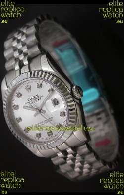 Rolex Datejust Oyster Perpetual Superlative ChronoMeter Swiss Replica Watch in Diamond Markers
