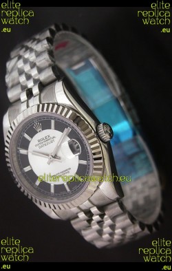 Rolex Datejust Oyster Perpetual Superlative ChronoMeter Replica Watch in Black & White Dial