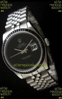 Rolex Datejust Swiss Replica Automatic Watch in Black Dial