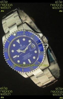 Rolex Submariner Swiss Replica Watch in Blue Ceramic Bezel