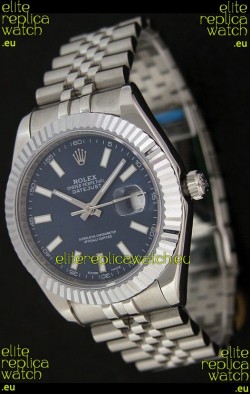 Rolex DateJust Swiss Replica Watch in Blue Dial