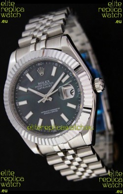 Rolex DateJust Swiss Replica Watch in Black Mother of Pearl Dial